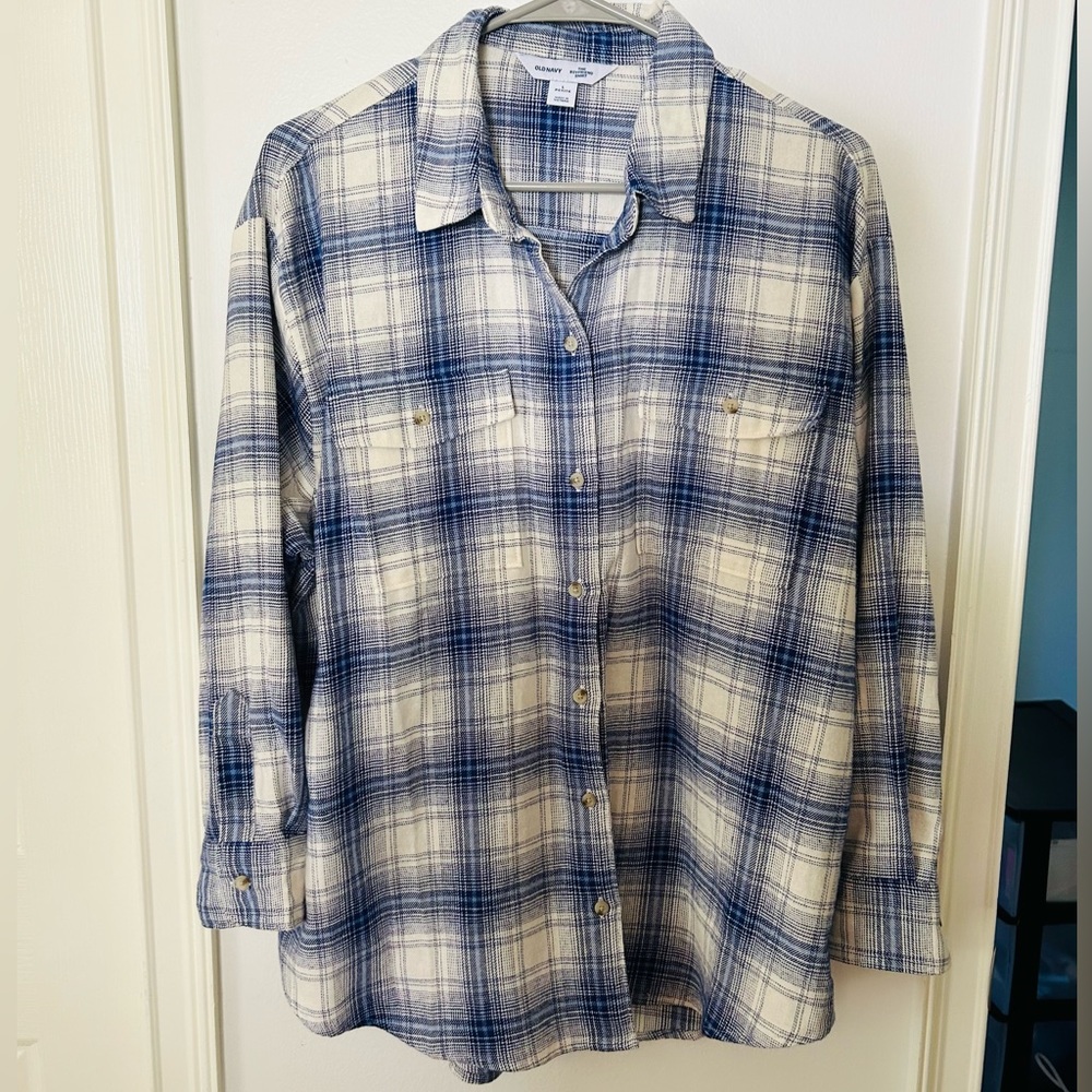 Old navy blue flannel XL petite